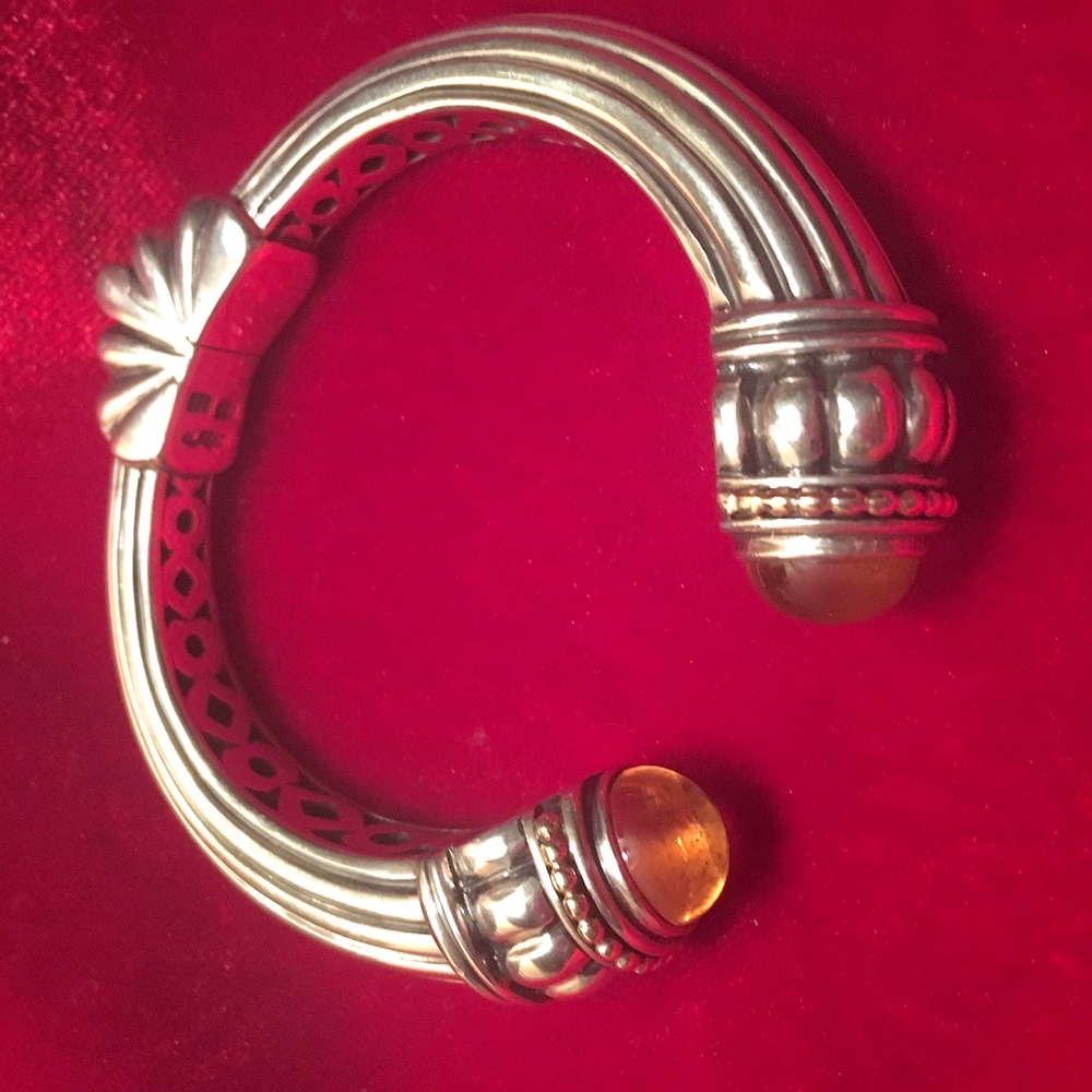 Exquisite  Vintage Lagos Cuff** 18k Gold /Sterling/Citrine - Picture 16 of 16